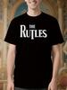 Das offizielle Rutles Logo T-Shirt - Schwarzes Band-T-Shirt mit Whi...