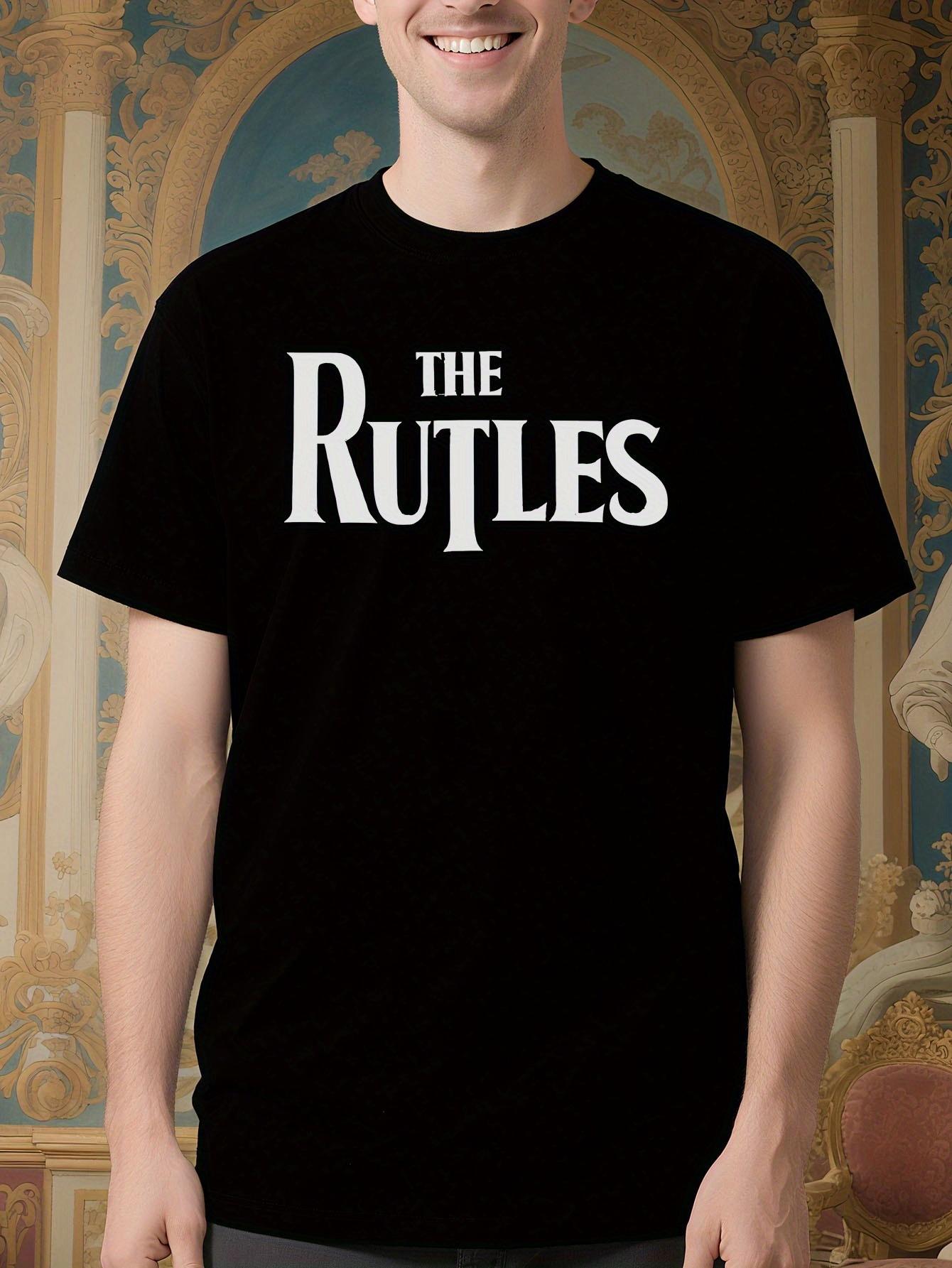 The Rutles Official Logo Tshirt - Black Band Tee with Whi... L