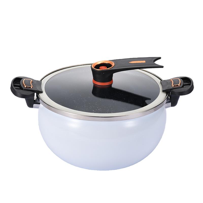 Ceramic Micro-pressure Soup Pot Non-stick Pot Enamel Household Multi-functional 8L Large-capacity Stew Pot Hot Pot