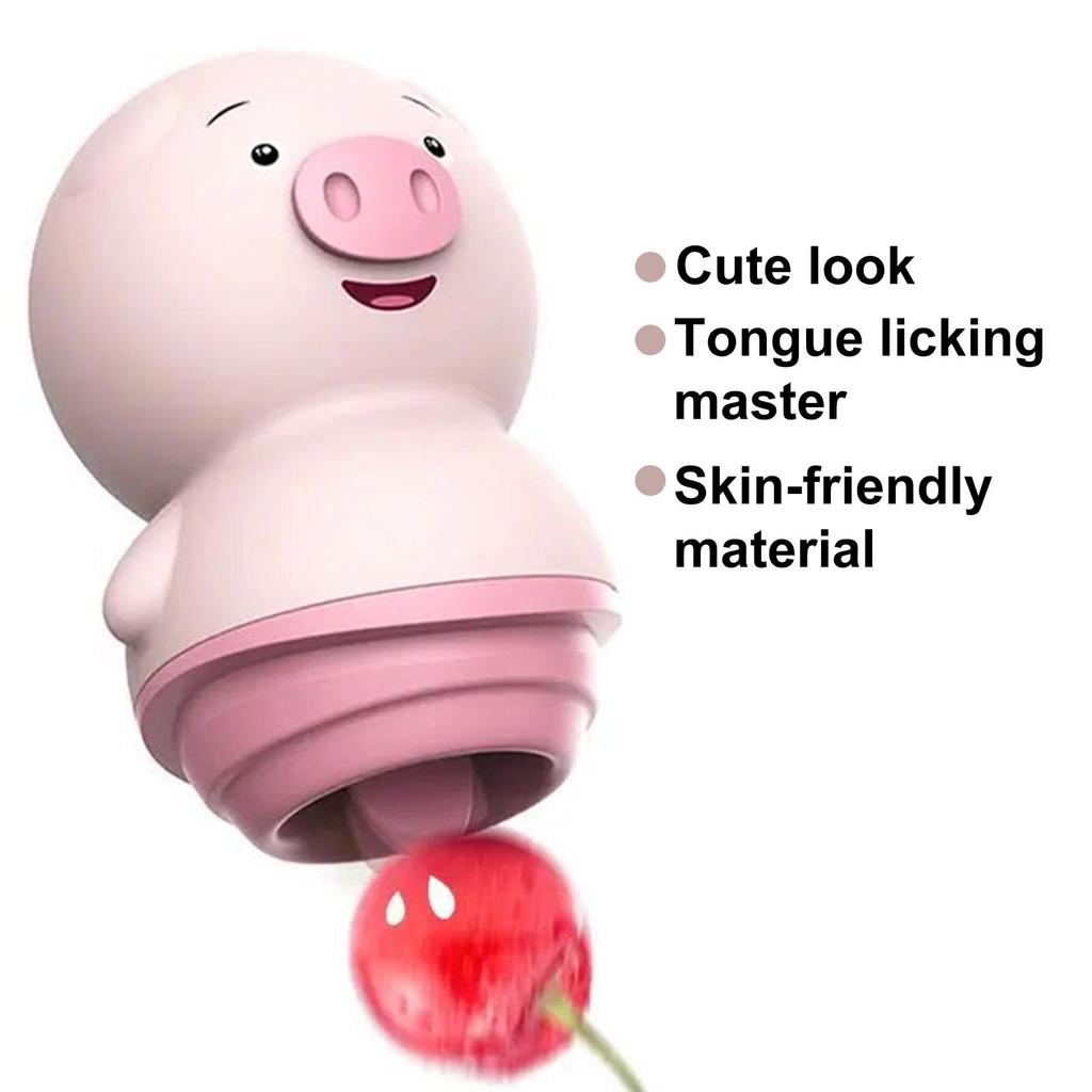 Masturbator, weiche Zunge, Cunnilingus, hygienische Dual-Frequenz-Vibration, fröhliches Schwein, G-Punkt-Masturbation, Sauger-Vibrator für Vagina