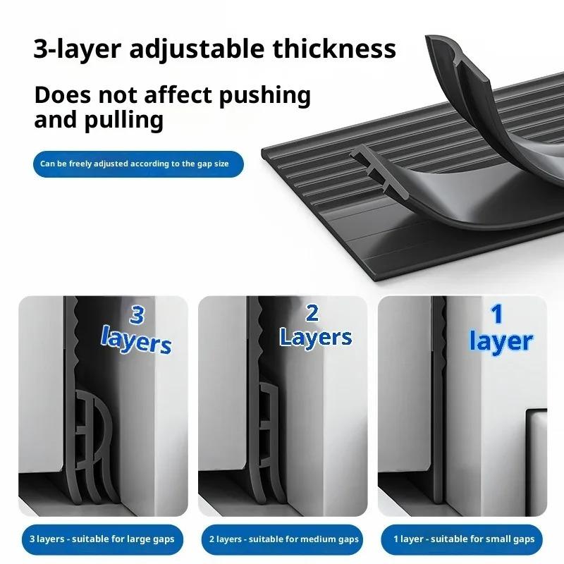 2/4M Självhäftande Fönster Dörrtätningslist Vindtät Ljudisolerad Dammtät för Skjutglasdörrar Fönster Isolering Enkel Installation