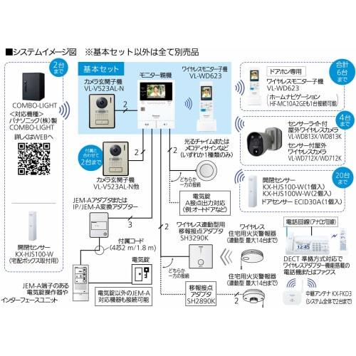 Panasonic Video Door Phone with Wireless Monitor VL-SWE310KL Delivery Box (Combo Light) Cooperation Monitor Base Unit (Approx. 3.5-inch Color LCD), Wi