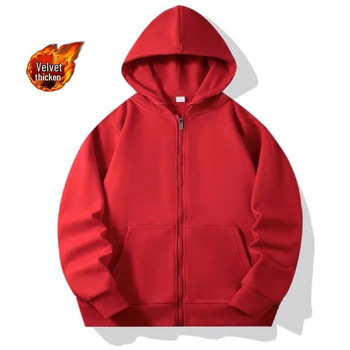 Hanorac cu Fermoar din Bumbac în Culori Candy pentru Băieți și Fete - Hanorac cu Guler Ridicat și Buzunare, 110-170 cm, 280g, Versiune Simplă.