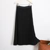 Winter 2024 Women's High-Waisted Wool Blend Pleated Midi Skirt – Slimming A-line Casual Style