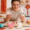 Cute Cookie Cutter 4 Pieces Baking Mold Tool Chick Baking Cutter Molds For Kitchen Pastry Fondant Cutting Holiday Spring