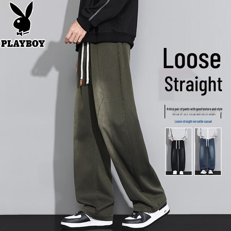 

PLAYBOY Men s Retro Loose Straight Jeans 2XL