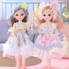 12 Inch 30Cm 1/6 Girl Bjd Dolls With Clothes Skirt Hat Headdress Dress Up Diy Toys Dollhouse Accessories Children Birthday Gifts