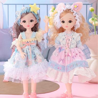 Inch 12 30Cm 1/6 Girl Bjd Dolls With Clothes Skirt Hat Headdress Dress Up Diy Toys Dollhouse Accessories Children Birthday Gifts