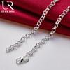 925 Sterling Silver Five Flower Necklace Fashionable Wedding Jewelry