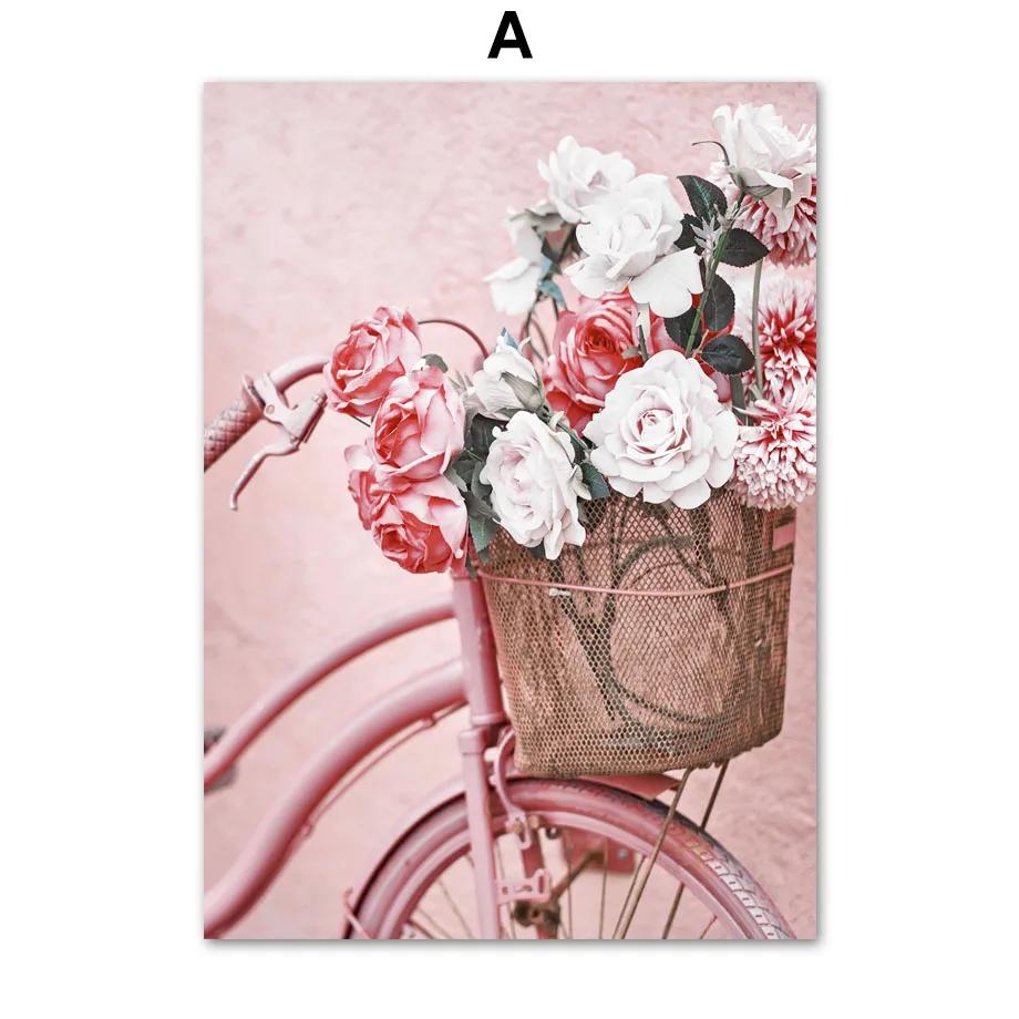 

Розовые Пионы Цветы Бабочка Вишня Груша Скандинавские Постеры и Принты Холст Живопись Настенное Искусство Картины Для Гостиной Домашний Декор 8X12inch 20x30cm