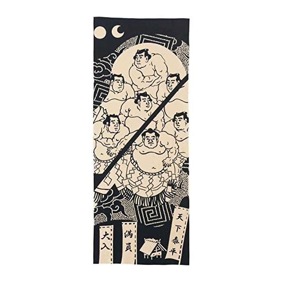 Kenema Tenugui Towel - Yokozuna Sumo Design - Approx. 36x90cm - Vibrant Colors with Traditional Dyeing Techniques - Made of Soft, Comfortable Cotton