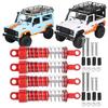 4Pcs Set Shock Absorbers Aluminum Alloy Spring Damper Accessory for MN 1 12 D90 RC CarRed