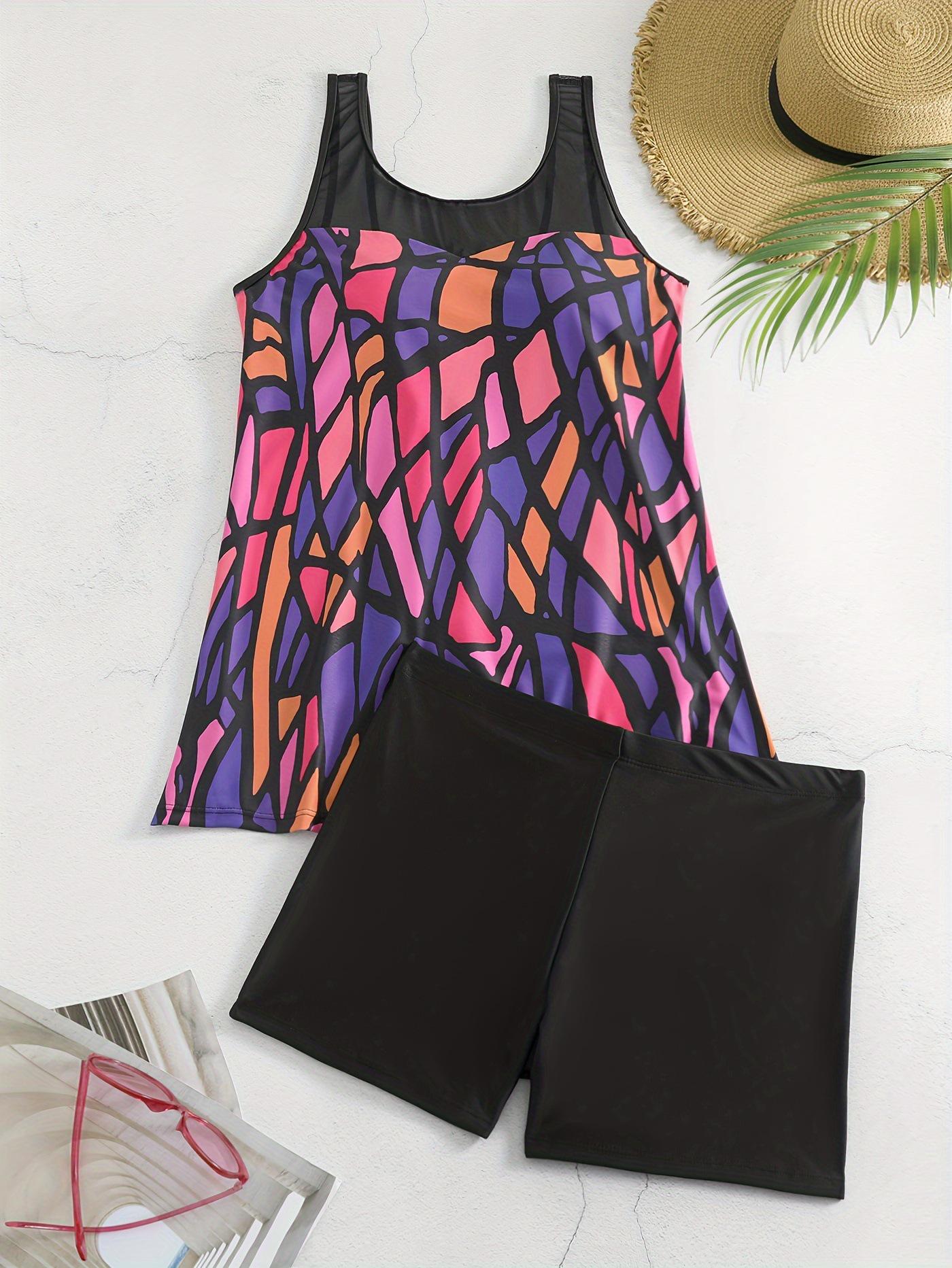 

Европейский и американский женский раздельный купальник танкини больших размеров XXXXXL чёрный