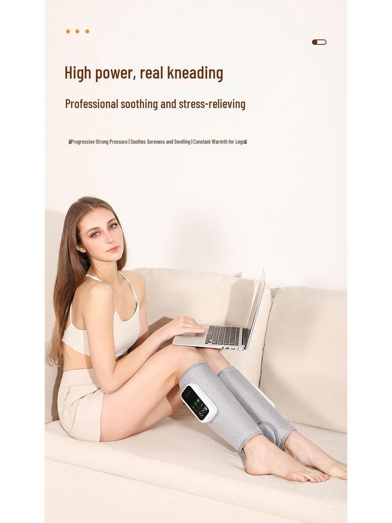 Cross-Leg Automatic Calf Massager with Airbag Squeeze, Kneading, and Hot Compress