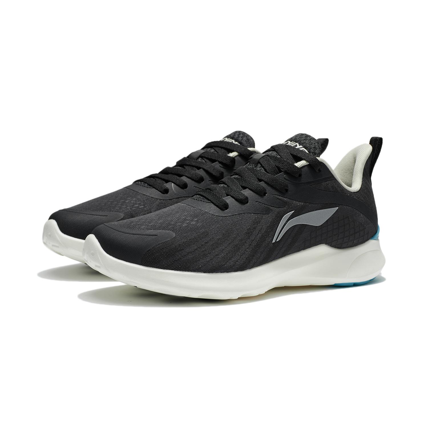 

LiNing Qingyi Cushioning Breathable Lightweight Wear Resistant Low Top Running Shoes Men s Black 41.5