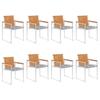 VidaXL Garden Chairs 8 Pcs with Cushions Solid Acacia Wood