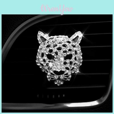 Neuer Leopard Auto-Lüftungsschlitz Parfüm Aromatherapie Clip Mit Diamant Leopardenkopf Personalisierte Auto-Innenraumdekoration