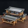 Heavy-Duty Rectangular Iron Grill Pan with Non-Stick Surface for BBQ, Grilled Fish, and Dry Pot Cooking