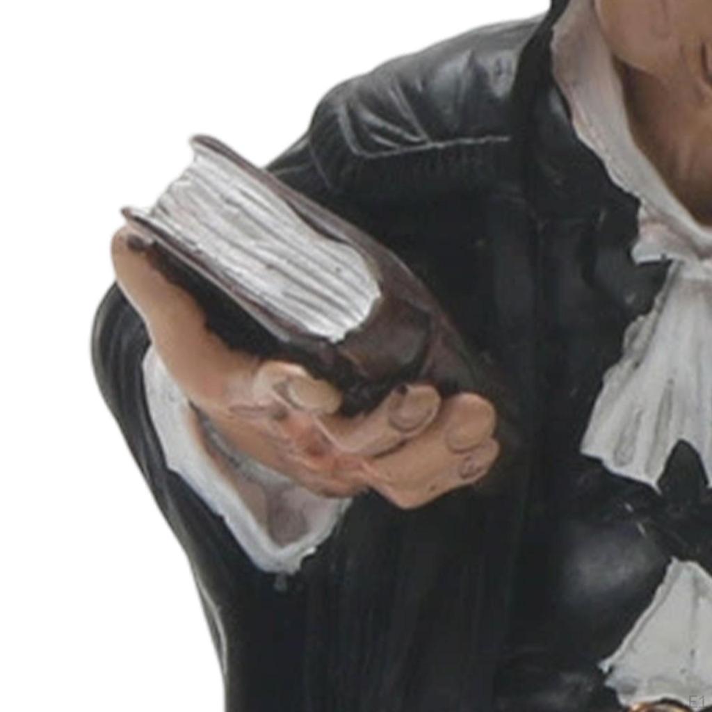 Statue d'Avocat Figurine Décorative Sculpture Cadeau de Pendaison de Crémaillère Ornement en Résine Réaliste Avocat