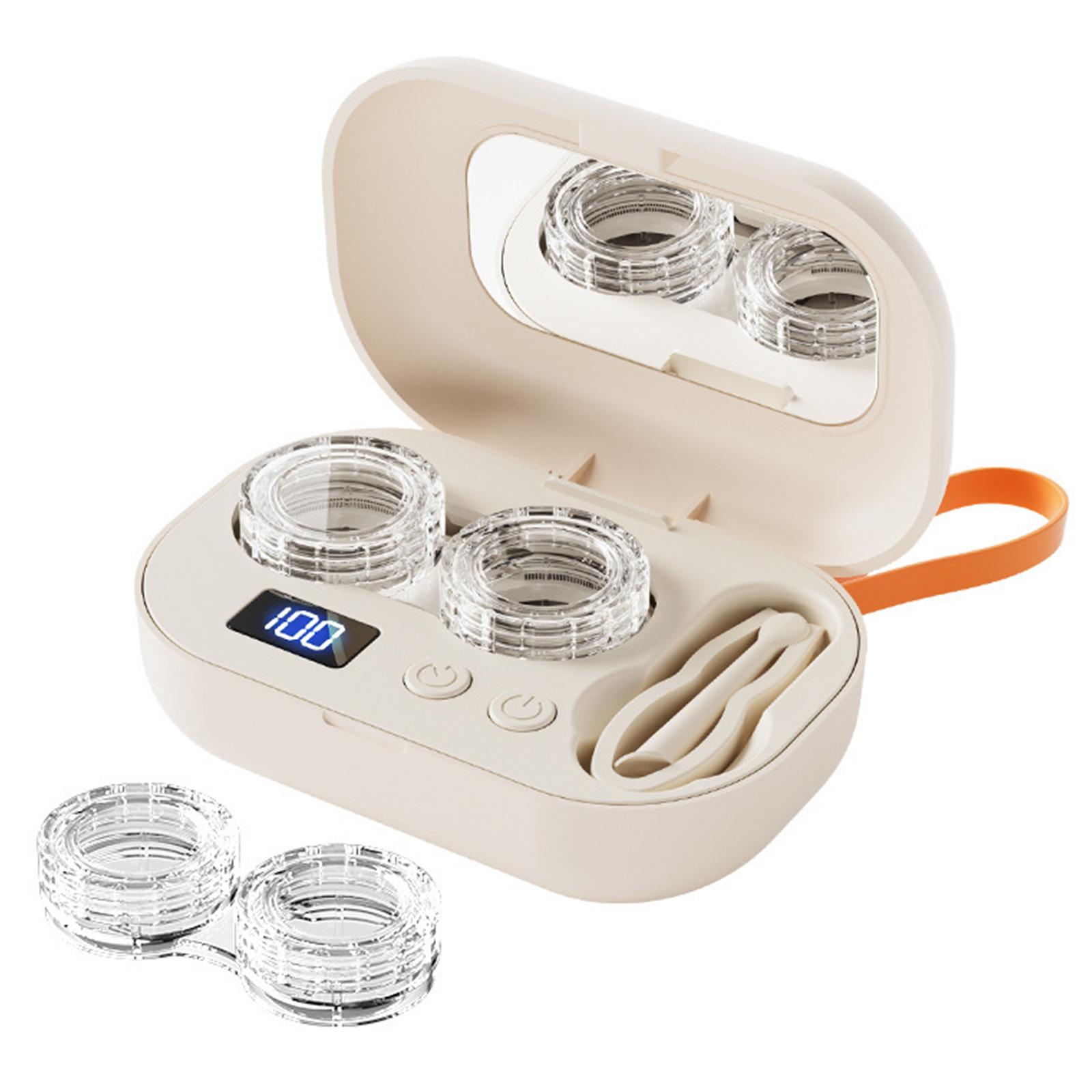 Ultrasonic Contact Lens Cleaner Rechargeable Portable Travel Contact Lens Case Kit for Gym Sports Running Fitness Outdoor Travel China Mainland