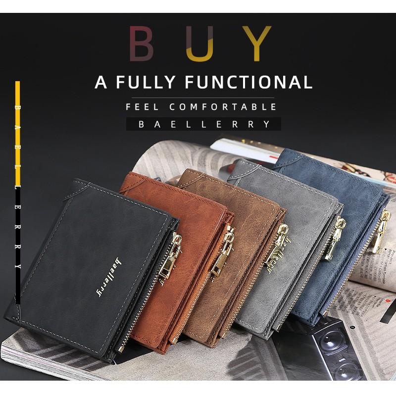 Wallet Men's Short Korean Version Youth Multi Card Vertical Fashion Zipper Coin Purse