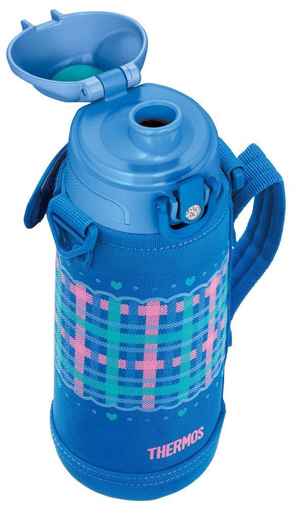 Thermos Vacuum Insulated 2-Way Bottle, 830ml/800ml, Check Blue, FHO-800WF CHBL