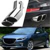 Car Rear Exhaust Dual Pipe Tail Muffler Tip Auto Accessories Replace Kit Chrome