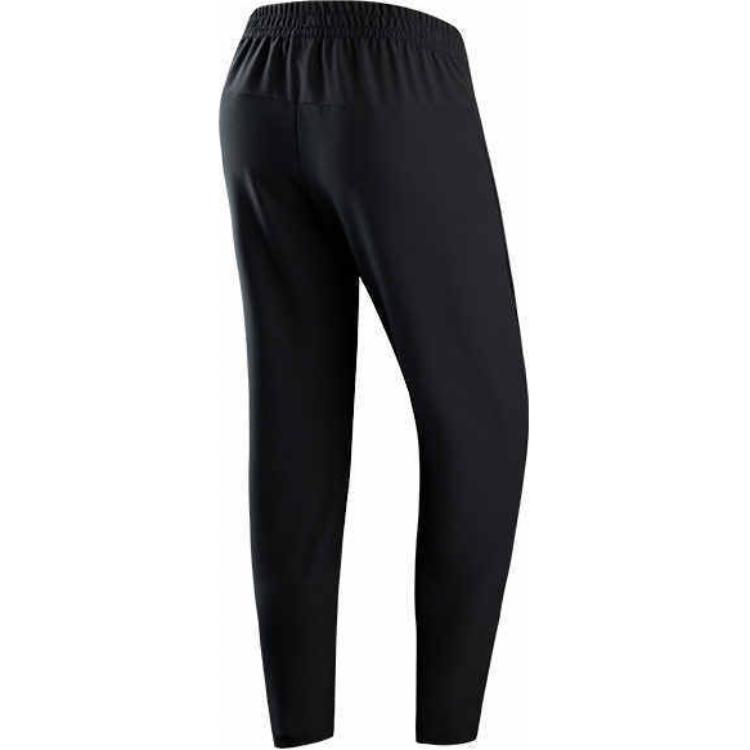 Anta Running Series Lace-Up Solid Color Straight Leg Quick-Dry Knitted Sports Pants Men Pants Black 152445501S-1