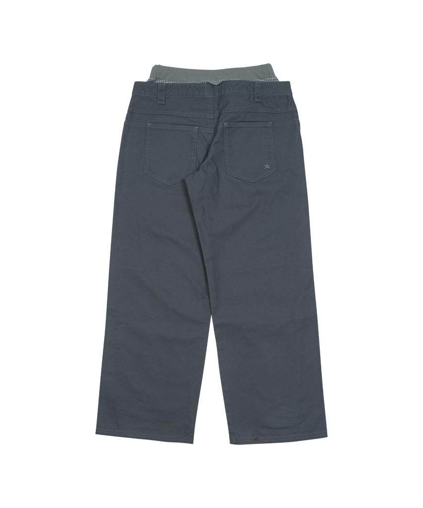 THE COLDEST MOMENT Tcm Trunk Layered Pants (Navy)