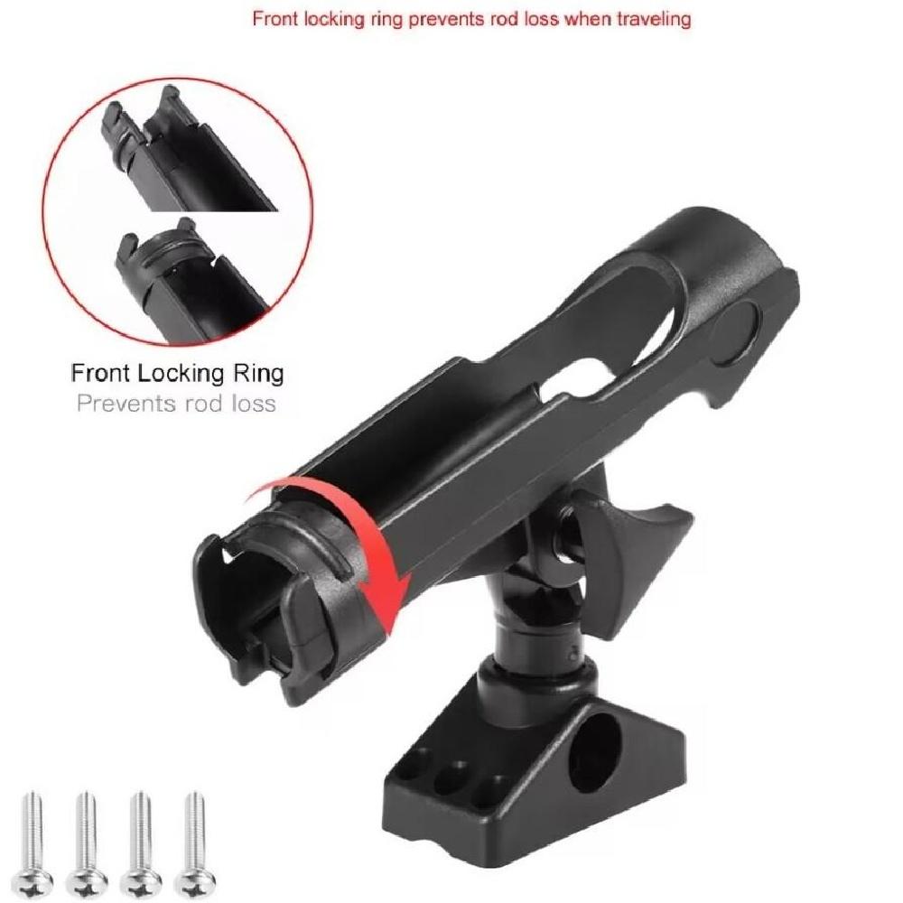 ABS Adjustable Boat Fishing Rod Rack Holder Device Pole Kayak Support Fixer Fix Pole Rotatable Mount Inflatable Accessories