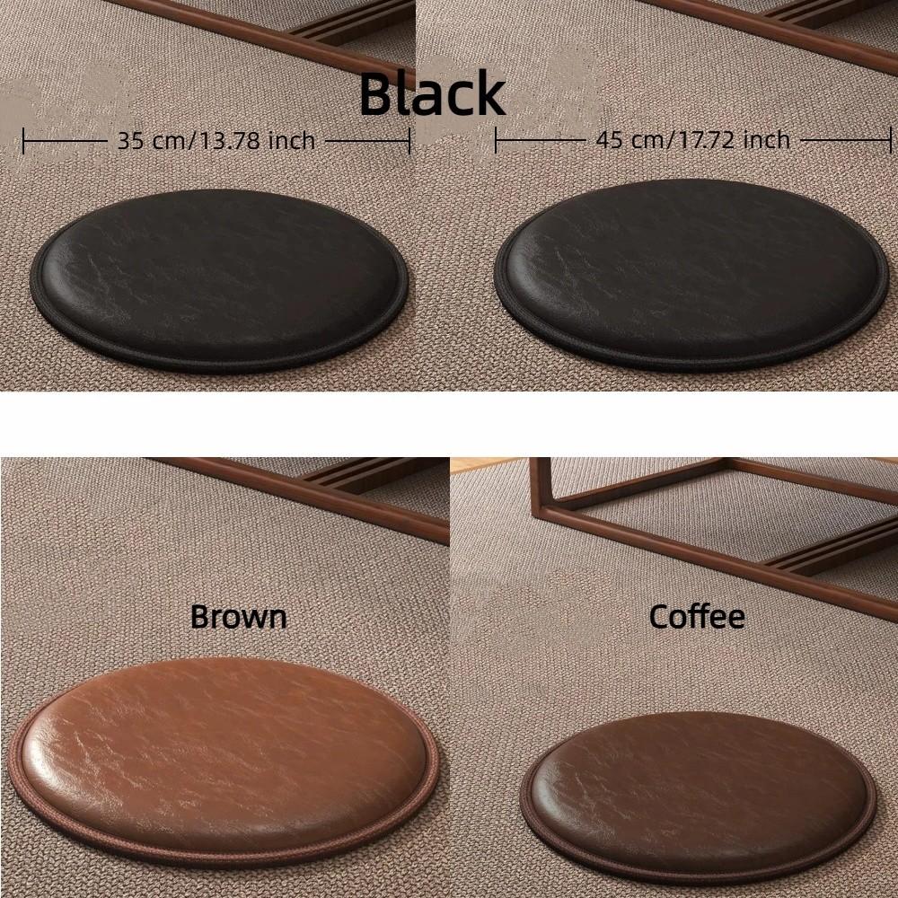 Round Leather Cooling Cushion Japanese Style Bay Window Pad Stool Pad Sitting Seat Pad Hotel