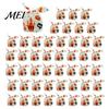 Halloween Souvenir Gift Packaging 48 Pcs Candy Bags, Kids Trick or Treat Goodie Cute Rabbit Transparent Cookie Bags with Drawstrings Ear Small Plastic