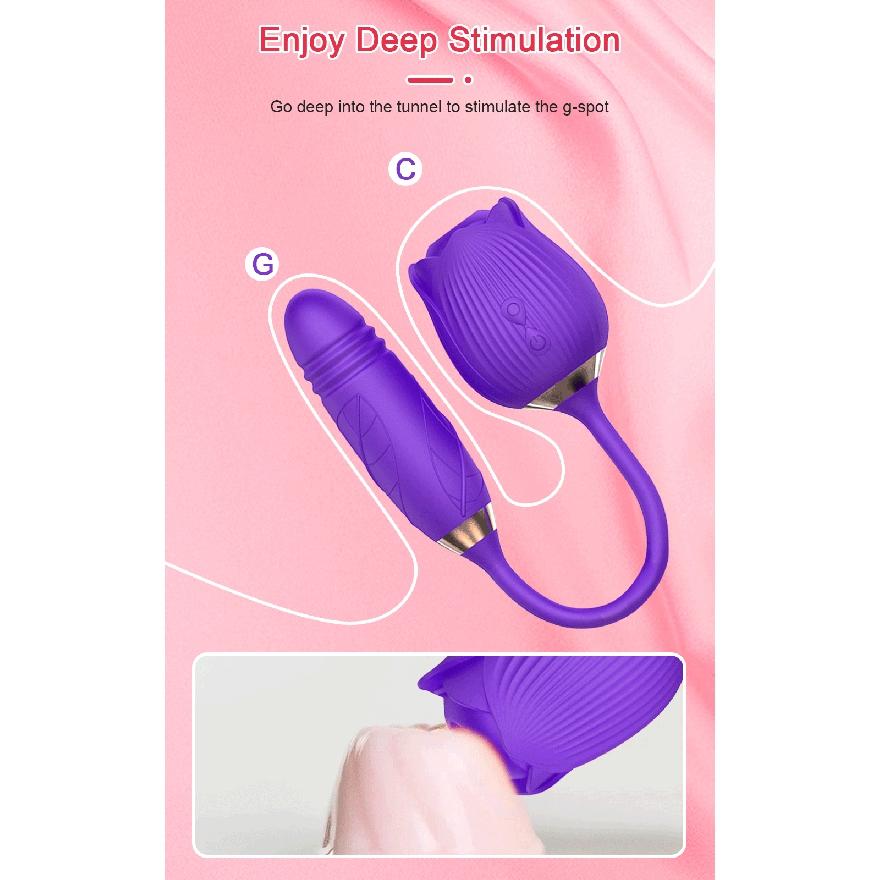 Powerful Rose Sucking Vibrator Female Clitoris Clit Sucker Vacuum Nipple Stimulator Love Egg Sexy Toys Goods for Women Adults