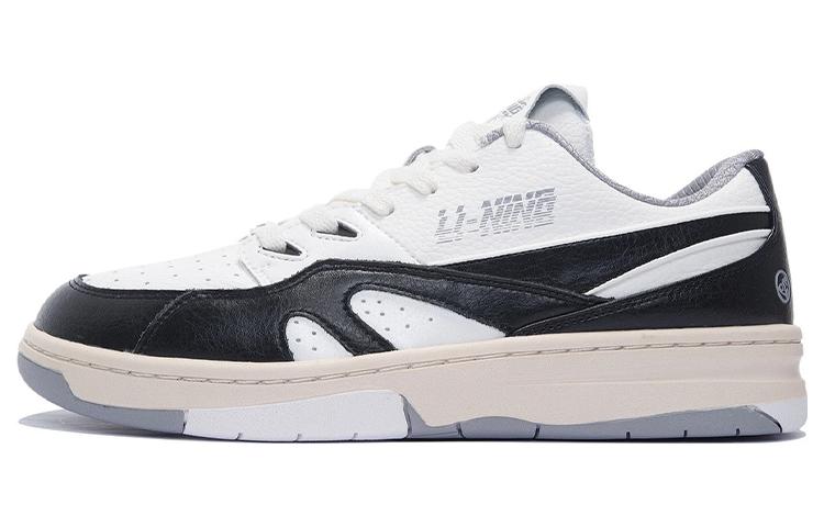 Li Ning 937 Низкие Скейтбордические Кроссовки Мужские Черно-Белые AZGS045-2 43