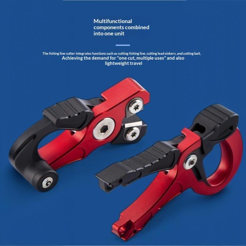 Corrosion Resistant Aluminum Fishing Line Cutter Secure Sliding Lock Lightweight Portable Gear for Travel Angling