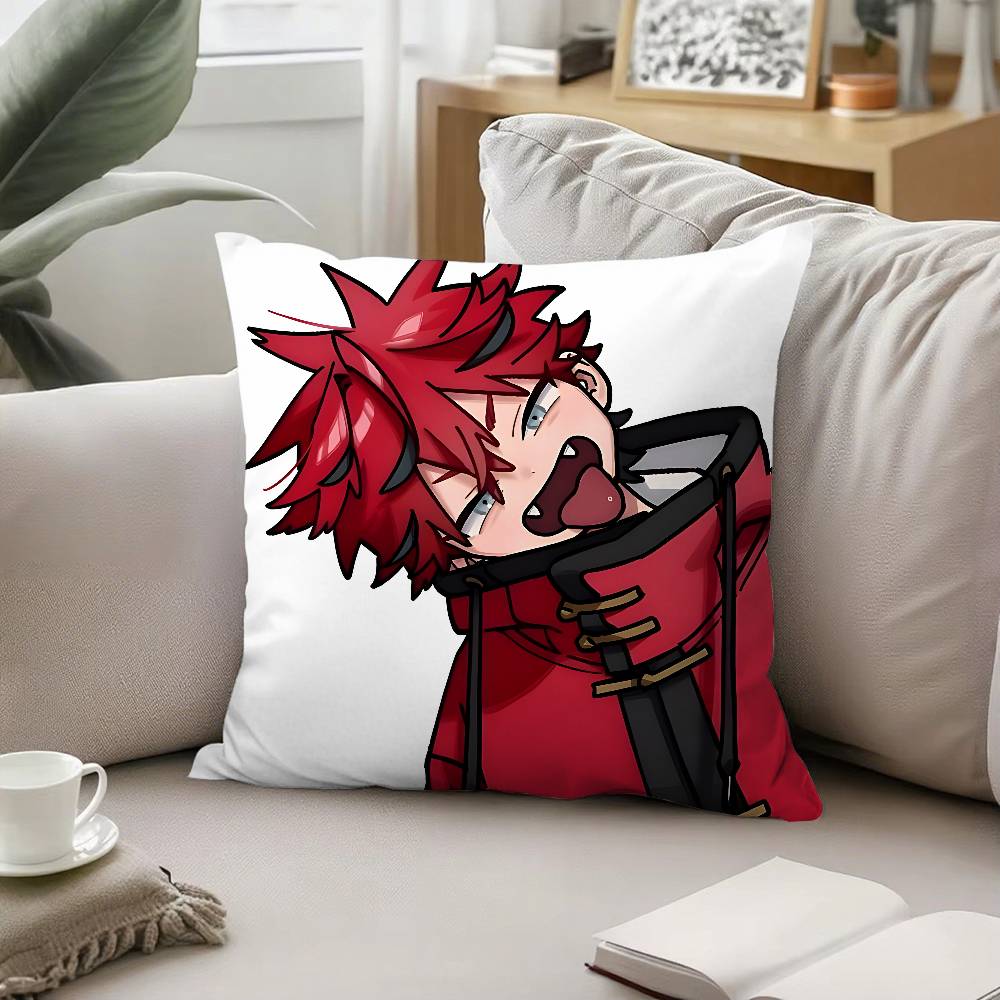 Anime Cool GgokurakugaiS Pillow Case Pattern Printed Pillowcase For Living Room Sofa Cushion Cover Bedroom Decor