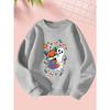Cute Halloween Girl Creative Ghost Holding A Little Fox Print Sweatshirt - Comfortable Long-Sleeve Round Neck for Autumn and Winter