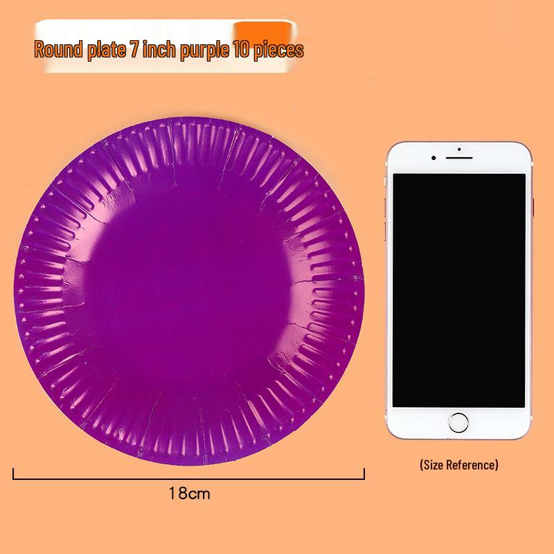 Colorful Disposable Paper Plates for Kindergarten Arts, Crafts, and Decor