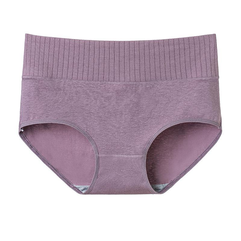 Cotton Women's Underwear Panties High Waist Briefs Solid Color Breathable Underpants Seamless Lingerie Girls Briefs YSX