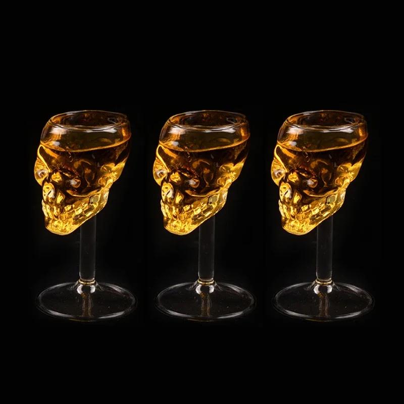 Totenkopf Glasbecher Bier Wein Bar Totenkopf Glaskopf Wodka Trinkgeschirr Heimbar Party Geschenk Kunstware Deko Kelchgläser