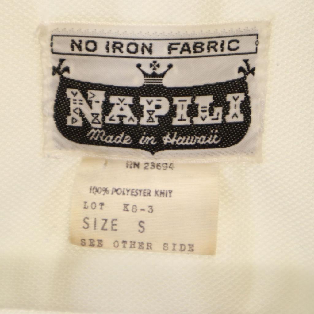 NAPILI 70s Made in Hawaii Vintage Short sleeve Open collar shirt S white Men's Used