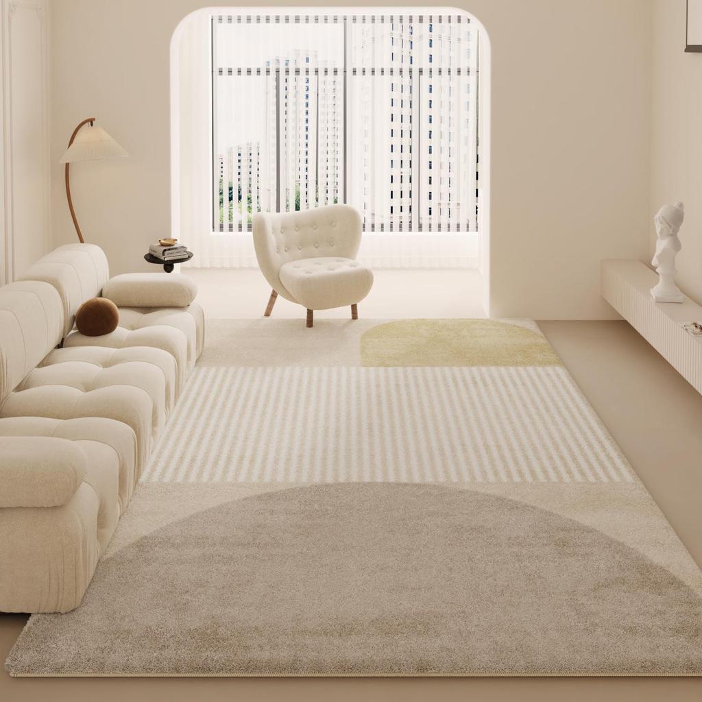 2024 Modern Cream Long-Haired Bedside and Living Room Carpet