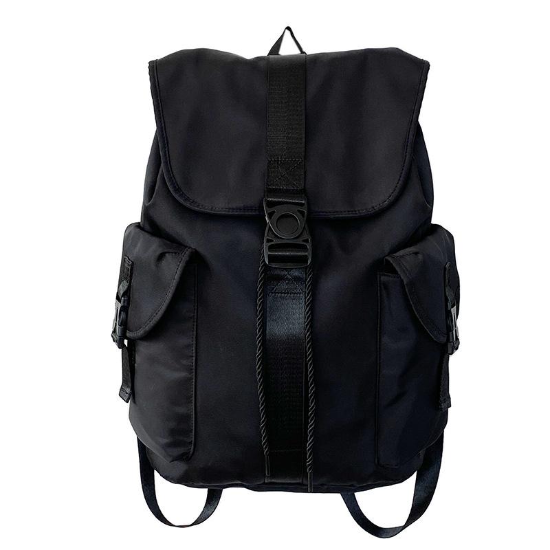 

Trendy cool neutral large cover lock travel backpack autumn and winter new large capacity shoulder backpack чорний