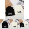Acrylic Knit Hat For Adults With Embroidered Design For Winter Outdoor Warmth