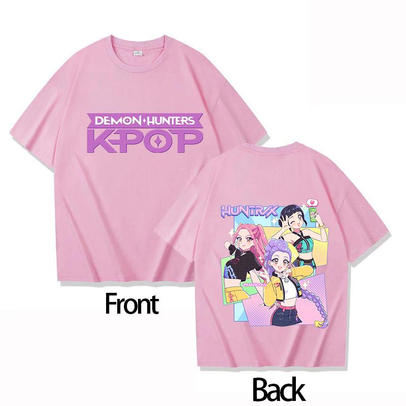 New Movie KPOP Demon Hunter RUMI Parent-child Cotton Round Neck Boys Girls T-shirt