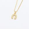 Gold-Plated Horseshoe Print Necklace 