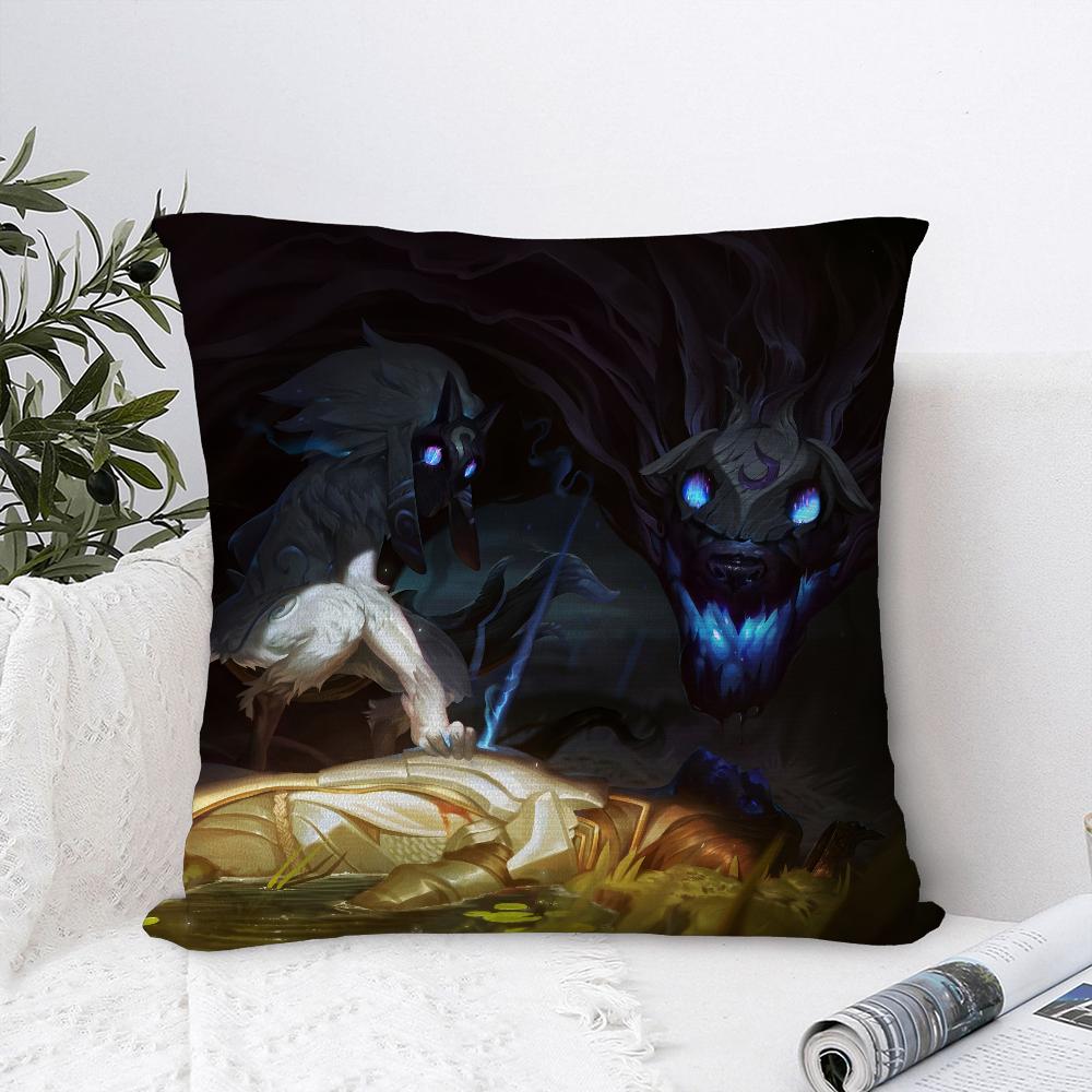 K-Kindred LOL Game Pillow Case Sofa Decorative Home Double-sided Print Plush Square Throw Pillow Covers Cushion Decor Cover