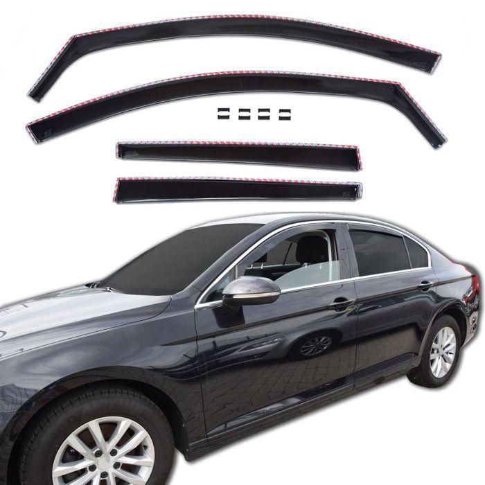 Déflecteurs d'air - Volkswagen Passat B8 (2014+) - 4 portes Berline - Teintés noirs - Montage facile