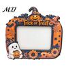 Halloween Photo Frame Frame, Wooden Desktop Picture Holder for Spooky Party Decoration Supplies And Festive Home Decor, Vintage Tabletop Ornament