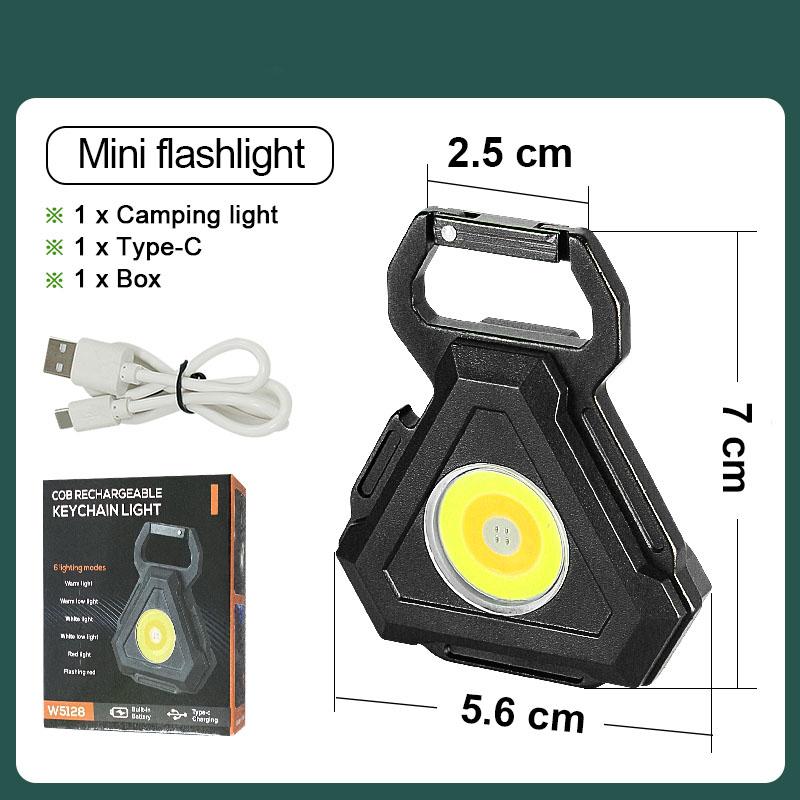

Многофункциональный портативный брелок USB перезаряжаемый фонарик Мини аварийный фонарик для работы на открытом воздухе Водонепроницаемый фонарик Открывалка для бутылок для кемпинга чёрный